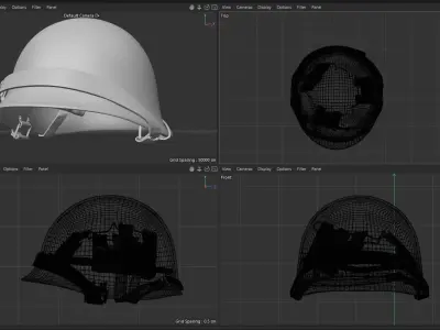 Military medical helmet 3D model 3D model