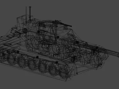 Low Poly Simple Cartoon Light Tank 3D model