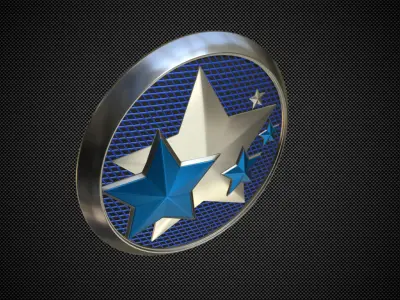 Venucia logo 3D model by 3dlogoman