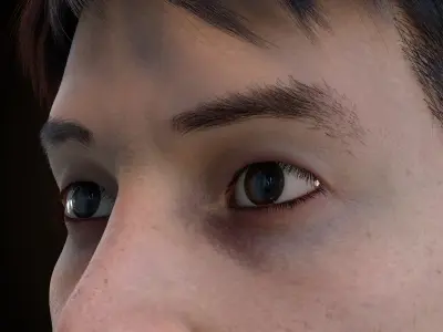 Cinematic Male 003 - Advanced Body Rig - Face Rig - GUI 3D model