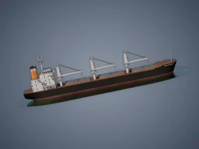 Bulk Carrier Low-poly 3D model