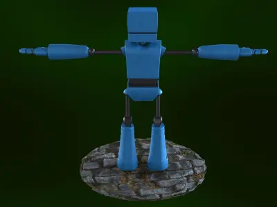 Game Robot Traveler Low-poly 3D model