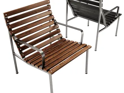 Traverse Lounge Chair with armrests by Hay 3D model