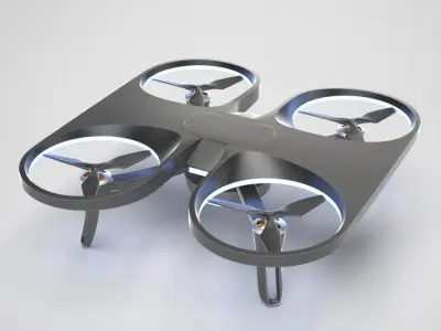 DNDN Drone concept vray 3d model Low-poly 3D model