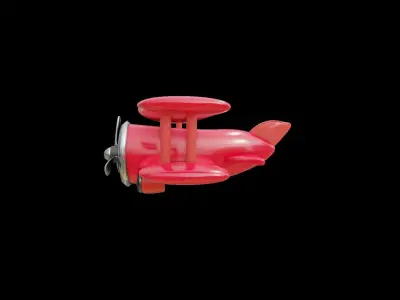 Plane 3d model Low-poly 3D model