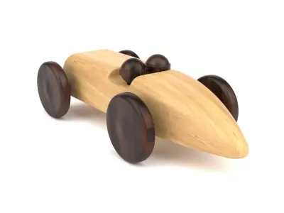 Wooden toy car 20 3D model