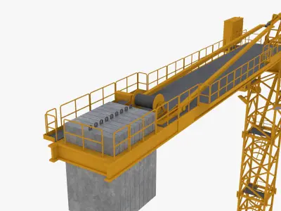 Tower Crane Low-poly 3D model get