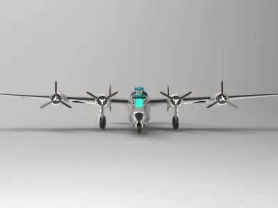 Consolidated B-24 Liberator 3D print model by wayokama72