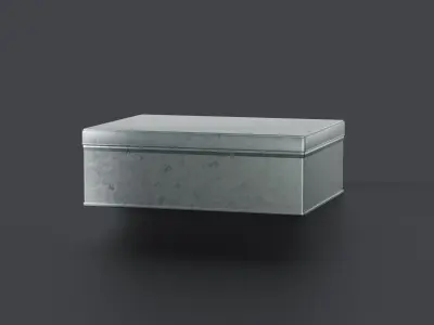 Galvanized Iron Box 002 S 3D model