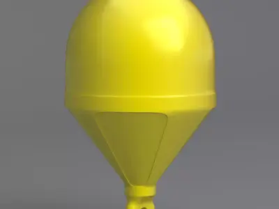 Sea Buoy yellow 3D model