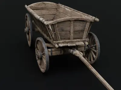 Wagon Medieval 3D model