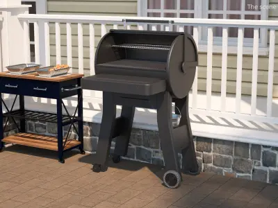 BBQ Smoker Grill without Food 3D model