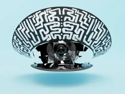 Peaked cap 3D model