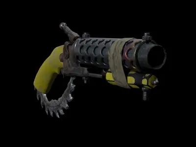 Saw Shotgun Free low-poly 3D model