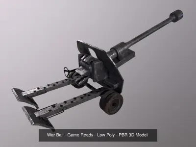 War Ball Pack - Game Ready Low Poly PBR 3D Model 