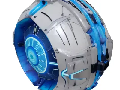 Futuristic Energy Shield Generator 3D model get