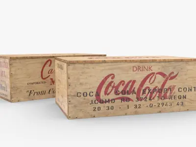 US Rations Wooden Boxes WWII Low-poly 3D model