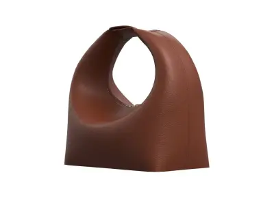 Red brown Leather Mini Hobo Bag 3D model