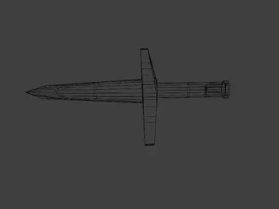 Stylized Fantasy Dagger Low Poly Low-poly 3D model