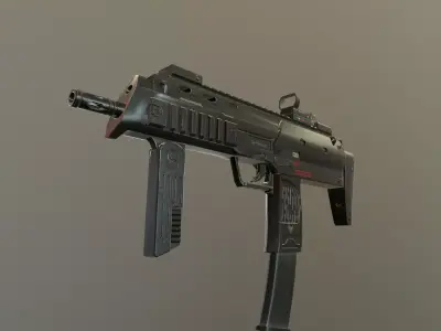 ASSAULT RIFLE HK MP7 WEAPON 3D MODEL Low-poly 3D model