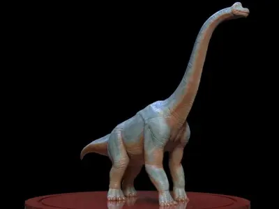 3D Brachio dinosaur Low-poly 3D model
