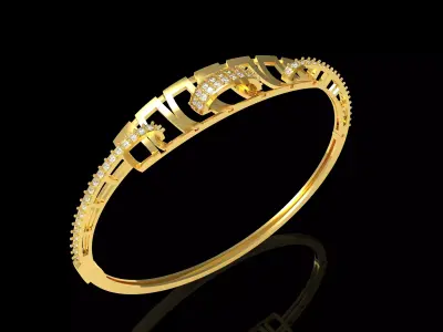 Art Deco Bracelet 06 3D print model