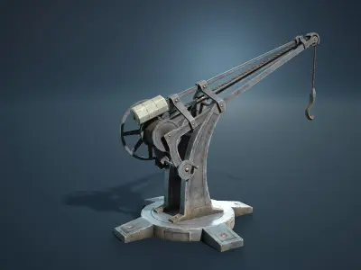 Manual Cranes Game Low-poly Low-poly 3D model