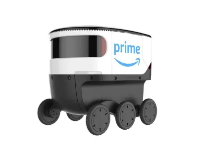 Delivery Robot White 3D model