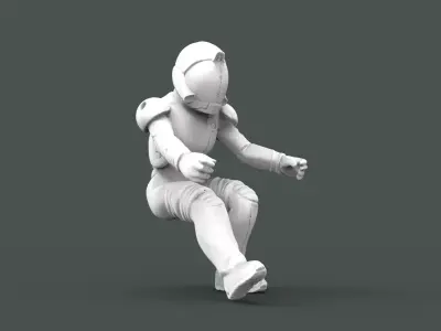 PILOT WITH HELMET FOR 3D PRINTING 3D model