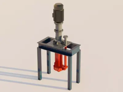 Vertical pump 3D Model 3D model