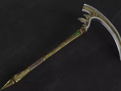 Scythe 01 Low-poly 3D model