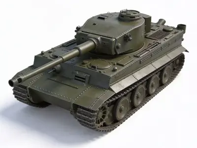 WWII Heavy Tank  Low-poly 3D model
