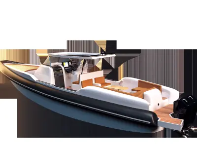 9m Rib boat 3D model