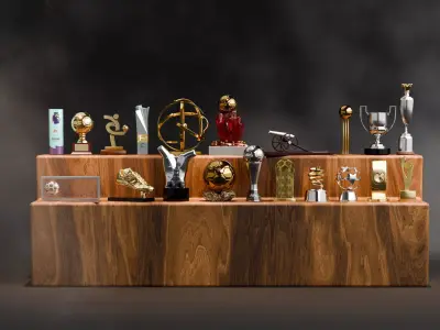 Every Football Awards Collection Low-poly 3D model