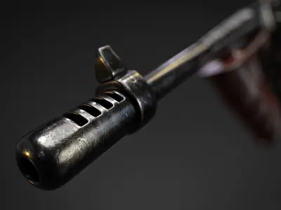 Thompson m1927 submachine gun  3D model