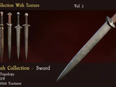 Swords pack Low-poly 3D model