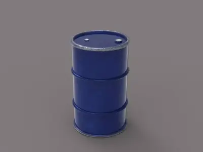 Drum oil old iron 3d model  Low-poly 3D model