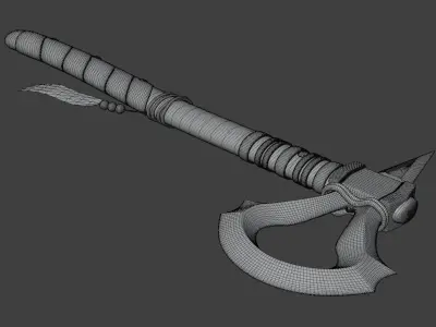 Assassins Tomahawk Low-poly 3D model