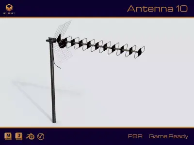 Antenna 10 Low-poly 3D model