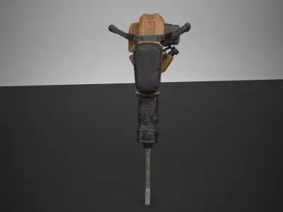 Drill Machine Low-poly 3D model