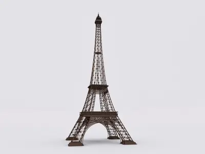 Highly Detailed Eiffel Tower  3D model