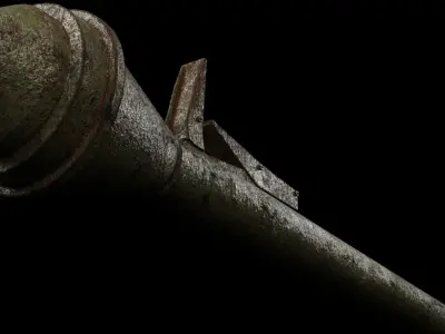 PanzerFaust PBR ancient metal pipe Low-poly 3D model
