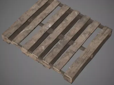 Wooden Pallet  Low-poly 3D model purchase