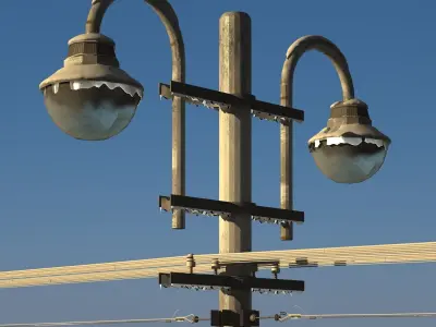 Street light Snow 3D model