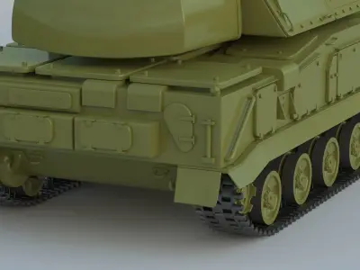 9K37 Buk Missile System SA-11 3D model