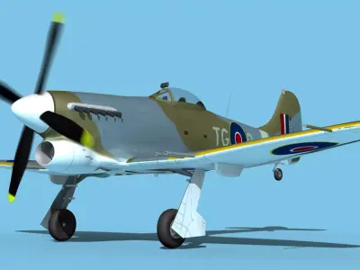 Hawker Hawker Tempest MK1 V02 3D model