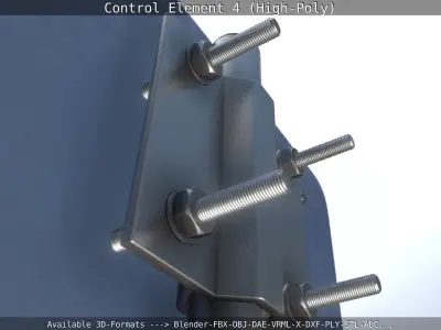 Control Element 4 High-Poly Version 3D model
