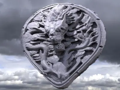 Dragon crest wide 3D model