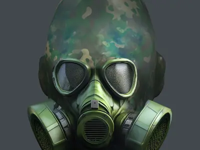 Helmet 3d model military combat Military Low-poly Low-poly 3D model 17