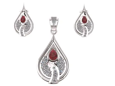 INDIAN ANTIQUE STYLE LOCKET SET 3D PRINTABLE MODEL 3D print model